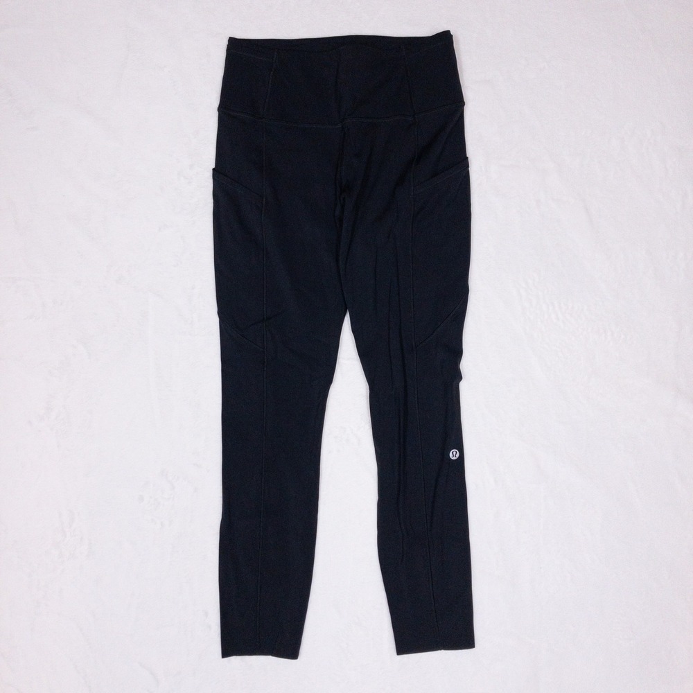 Lululemon Fast and Free Non Reflective Nulux Leggings Womens 6 Black 7/8 Pocket
